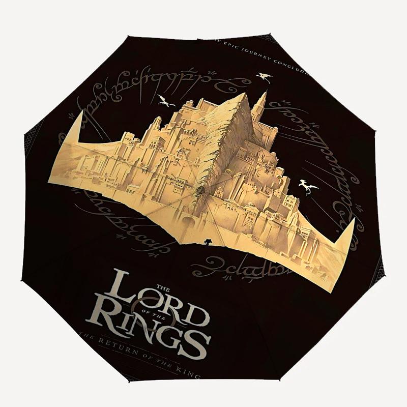 1pc The Lord of the Rings Return of the King Automatic Folding Umbrella - Compact 8-Rib Design, Durable Plastic & Iron1055L