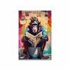 Graffiti Animal Giraffe Bathroom Poster Monkey on the Toilet Print Graffiti Pop Art Abstract bathroom Canvas Painting Funny Art