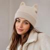 Korean Style Beanie Hat Cute Ears Pullover Hat Cute Knitted Hat  Autumn