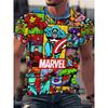 Футболка с героями Marvel Графическая футболка Смешной слоган Буквы 3D-печать Повседневная одежда Винтажный Дизайнерский Летний Новая футболка ко Дню Независимости