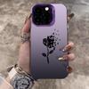 Черная Роза с Бабочками Арт Чехол для Телефона для Серии iPhone 17 16 15 14 13 12 11 Pro Max Plus Двухслойная Защита