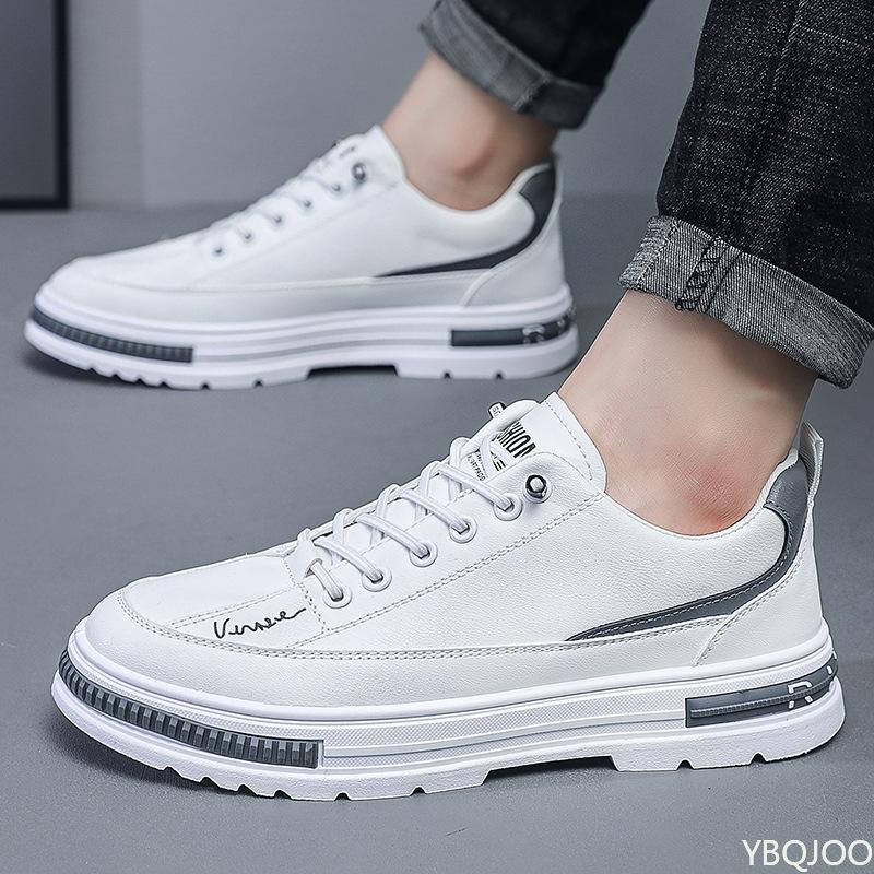 Men's Vulcanized Shoes 2025 Spring New Thick Soled Non Slip Sports Casual Flat Shoes Trendy Single Shoes Sneakers Zapatos Hombre