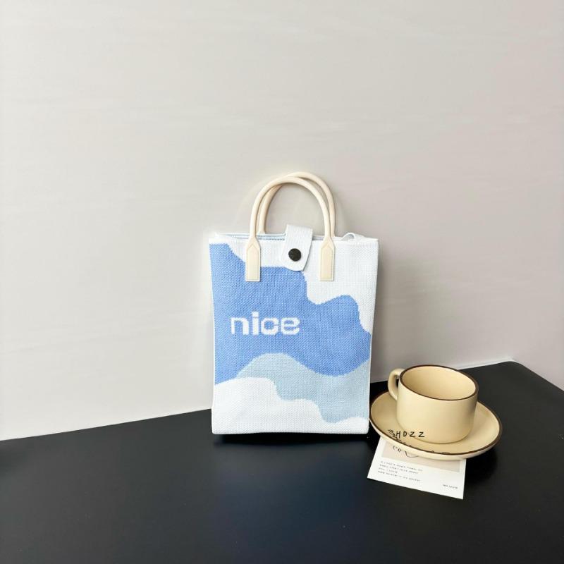 Премиальный стиль, сумка для мобильного телефона большой вместимости, вязаная сумка, нишевая, универсальная, на плечо, мессенджер, мультяшная, модная, дамская сумочка