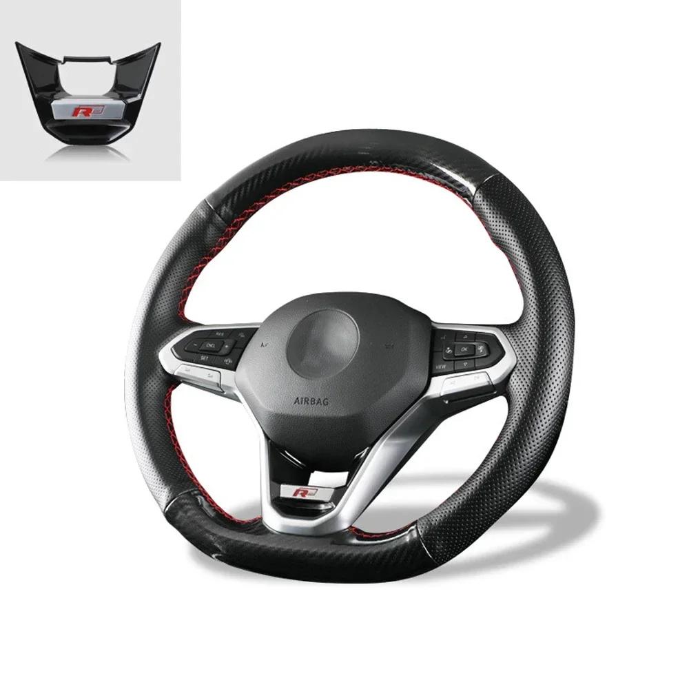 DOG1 ABS Car Badge Steering Wheel Sticker for Volkswagen VW RLINE POLO Golf MK4 Tiguan Passat MAGOTAN 4MOTION Jetta Touran