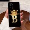 Ударопрочный чехол для телефона Xiaomi Redmi A7 Pro, прозрачный, мягкий, из ТПУ, с блестящей короной, счастливой буквой, для пары