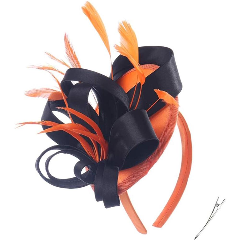 Чародеи для женщин, шляпа для чаепития, повязка на голову, дерби, свадебная церковь, свадебный коктейль, заколка для волос с перьями