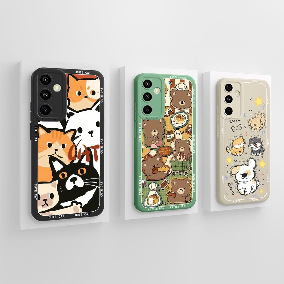 Мягкие чехлы для Samsung A55 C55 M55 A35 M35 F14 F15 Shell Pretty Sunflowers Golden Lotus Тонкий силиконовый легкий защитный корпус для Samsung Capas