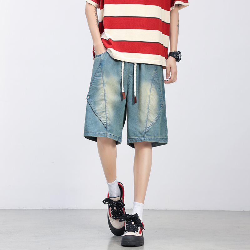 Plus Size Retro Men's Denim Shorts - Summer 2026 Edition