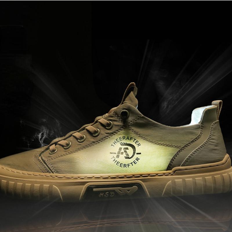 Модный тренд Холщовые мужские туфли Дышащие зеленые повседневные туфли для мужчин Комфортные универсальные кроссовки Ткань Ледяной шелк Мужские кроссовки для ходьбы и тенниса