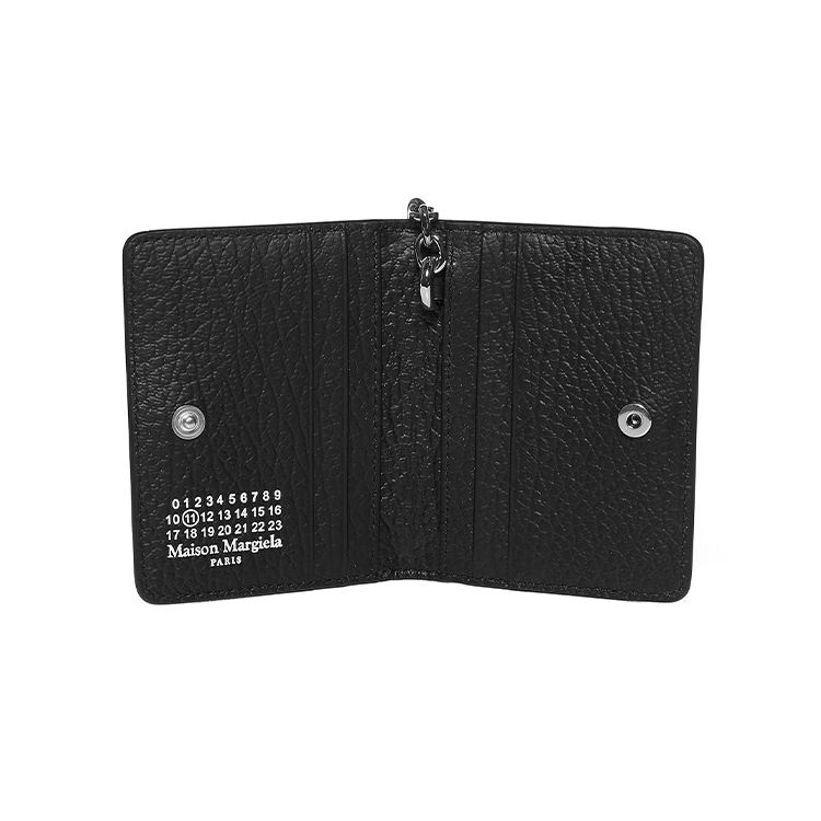 Maison Margiela Кошелек-кардхолдер на брелке Черный Унисекс Кошельки S56UI0128-P4455-T8013