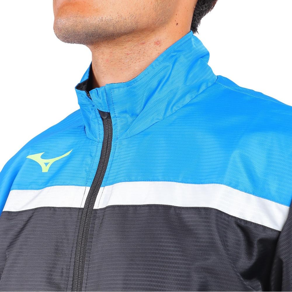 Куртка Tennis Wear Active Warmer Dynamotion Fit Thermal Water Repellent 62JE2502 Black x Peace Blue x White XL [Mizuno]