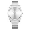 Men's Quartz Watch, Polished Case with Stainless Steel Strap, Unique Trendy Hip-Hop Niche Design, Water-Resistant, Luminous, Fas