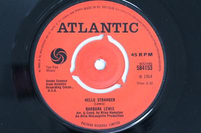 7-дюймовая пластинка BARBARA LEWIS - Hello Stranger 584153 Atlantic 1964 UK Soul/Funk Б/у