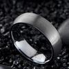 [Rockyu] ring tungsten simple Width 8mm ring mens silver rings Metal allergy free mud texture Carbide Durability matte Komaru Unisex vacuum plating