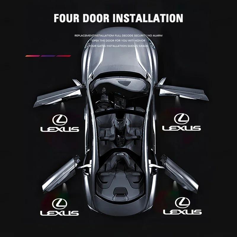 For Lexus LS LC RZ IS350 ES300 GS350 CT200h GX460 LX570 RX500h NX300 UX260 LED Car Door Logo Welcome Light Laser Projector Lamp