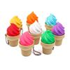 Creative 3D Printed Mechanical Keyboard Keychain Simulation Ice Cream Key Button Finger Keyboard Fidget Decompression Gadget
