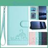 Cartoon Case Phone For Cat Iphone 16 15 14 11 12 13 Pro Max 13 Mini Apple 6 7 8 Plus Se Xs Cases Leather Wallet Flip Cover Strap