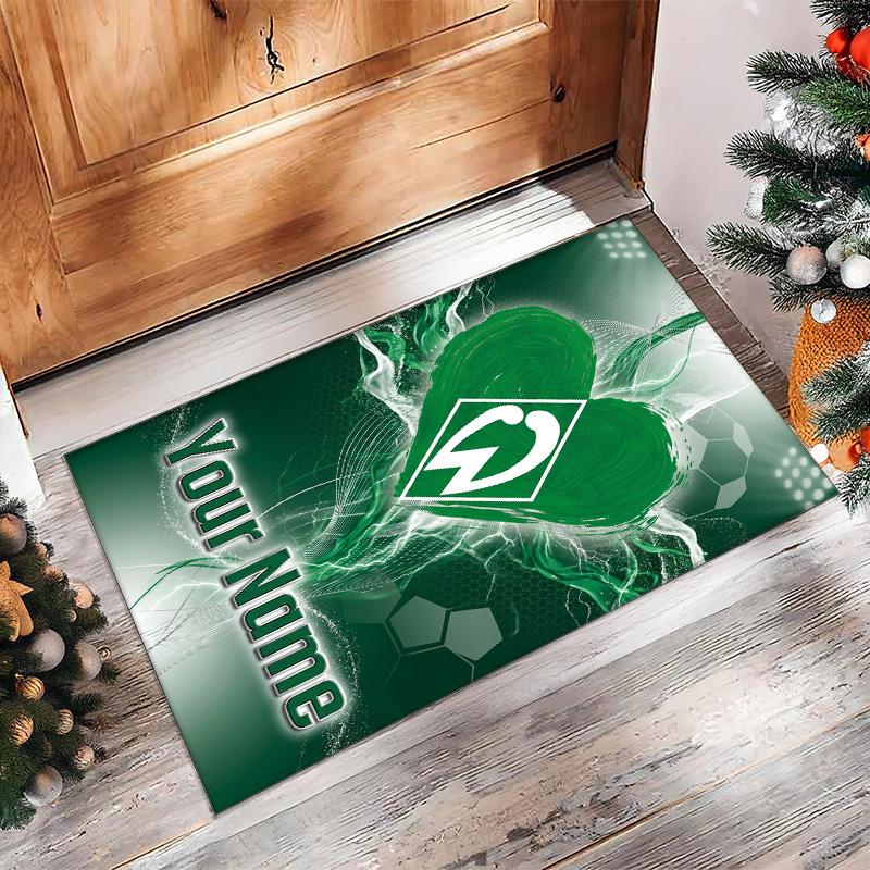 Werder Bremen FC Printed Crystal Velvet Rug Non‑Slip Crystal Velvet Carpet For Sofa Bedroom Indoor Home Decoration