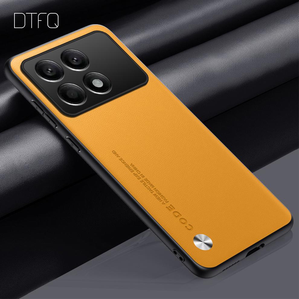 Для POCO X6 Pro 5G чехол кожаный узор задняя крышка Coque Funda противоударный роскошный кожаный чехол для Xiaomi POCO X6 Pro