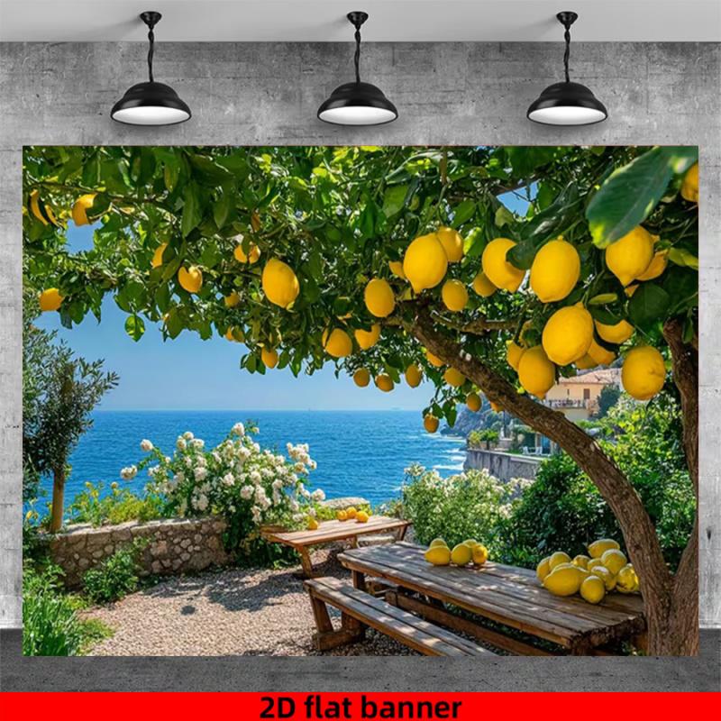 1pc 2D flat polyester Nordic style natural landscape pattern banner suitable for living room/bedroom/kitchen/office/balcony