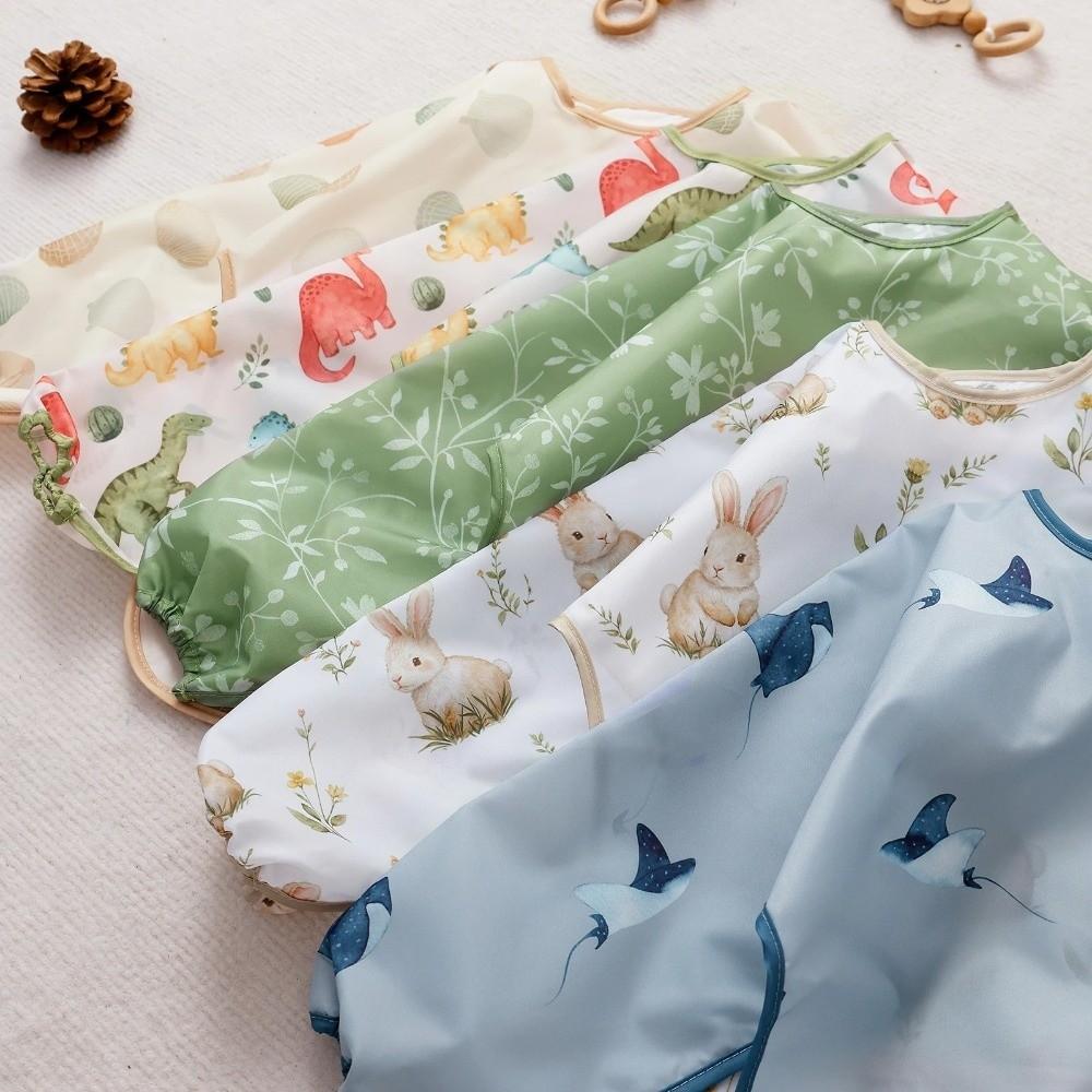 Washable Feeding Apron Easy To Clean Full Body Cover Bibs Waterproof Baby Bibs Infant Eating