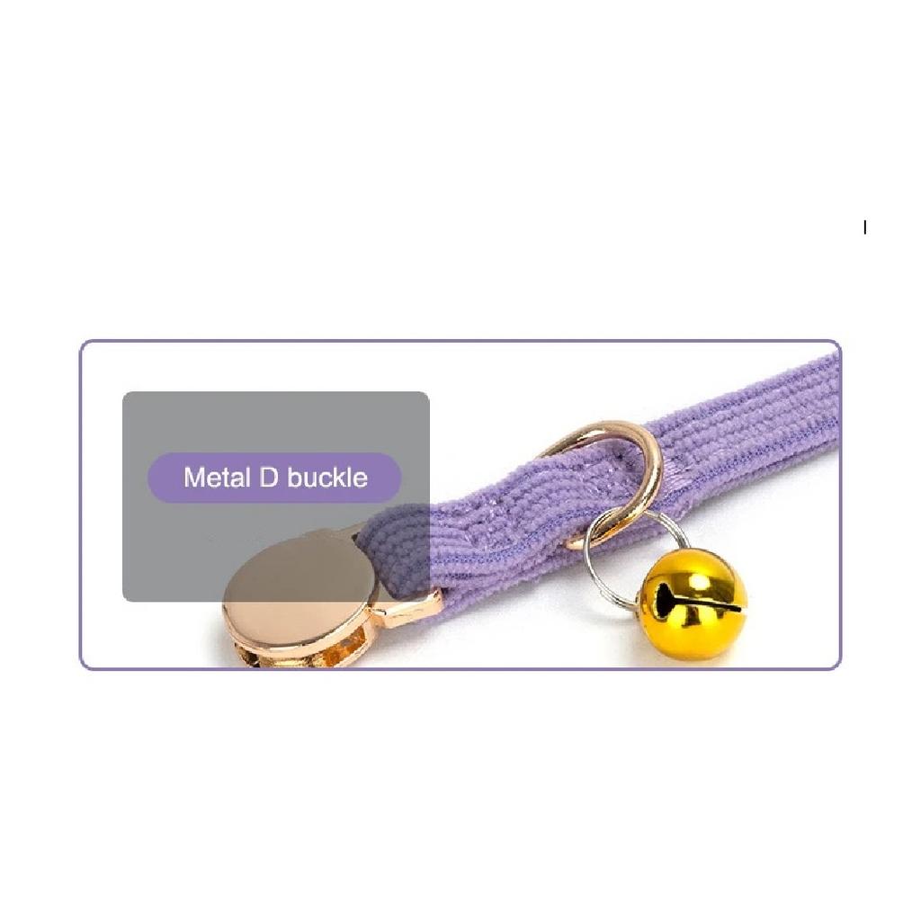 Personalized Engraved Cat Collar Adjustable Size Metal Buckle with Bell Custom Pet Name and Telephone Number