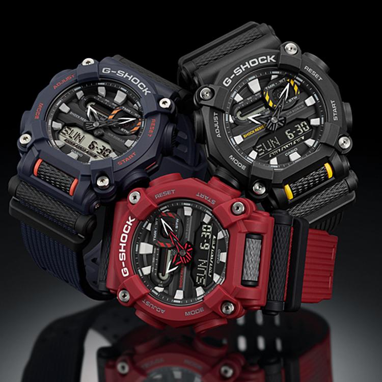 Casio Мужские часы с двойным дисплеем (жидкокристаллический/аналоговый) Серия Черные Часы GA-900-2A GA-900-2A