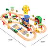 Children's Wooden Small Train Track Set Terminal Ferris Wheel Amusement Park Main Body Compatible with Electric Train Toys Pd21
