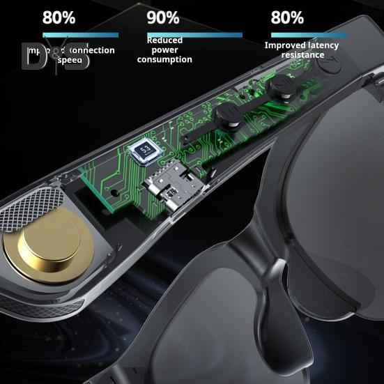 Умные очки с наушниками, совместимые с Bluetooth, водонепроницаемые, сверхлегкие, устойчивые, с защитой от ультрафиолета, беспроводные солнцезащитные очки с наушниками