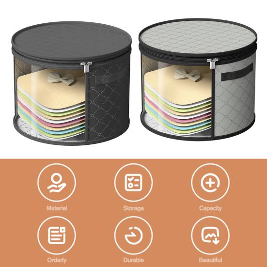 Прозрачное ведро для хранения шляп, органайзер для кепок, большая вместимость, застежка-молния, пыленепроницаемый ящик для хранения ковбойских шляп