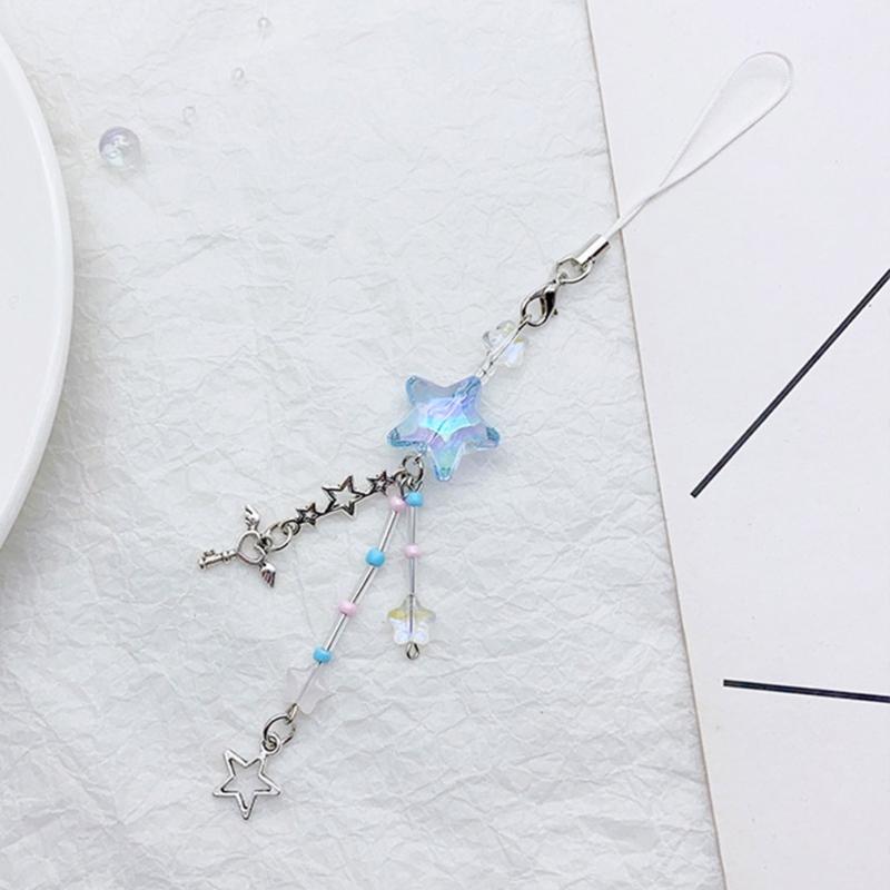 Ручная работа бант телефон подвеска веревка звезда кулон брелок телефон цепочка ремешок шнурок сумка украшение аксессуар