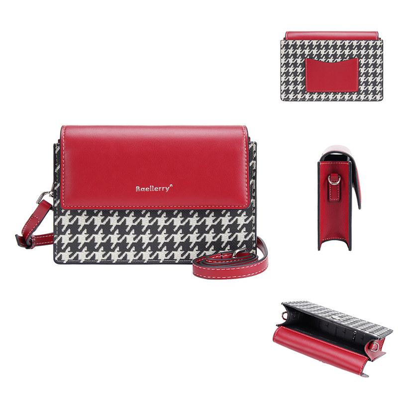 Baellerry Женские модные сумки на ремне из искусственной кожи, сумка через плечо, классический дизайн, сумки для телефона, кошелек