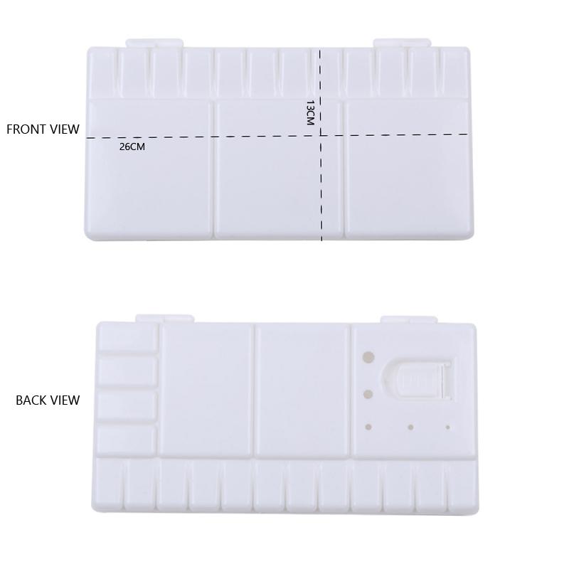 Художественная пластиковая палитра 33 сетки Многофункциональные акварельные краски Пустая коробка с откидной крышкой Палитра для искусства Гуашь Акриловая живопись Художественные принадлежности