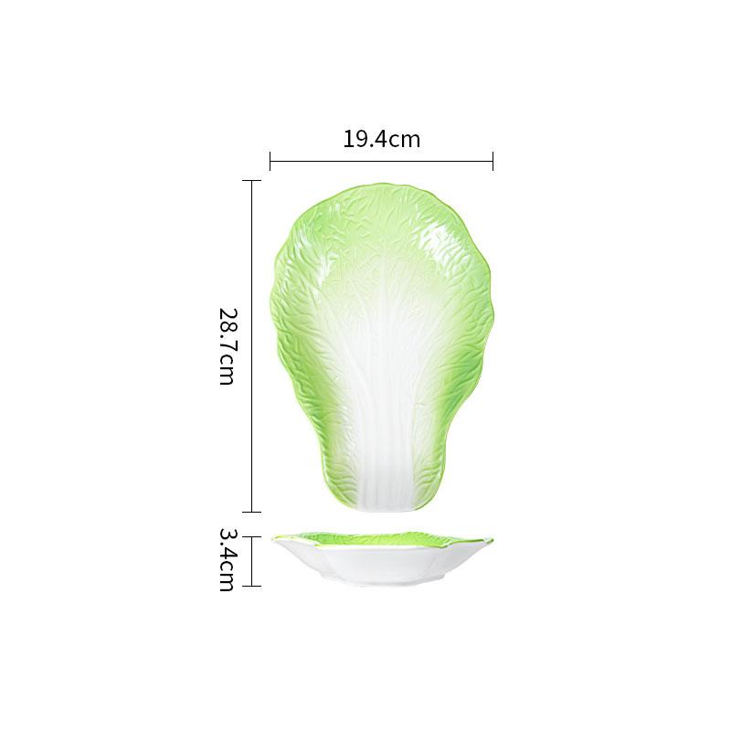Creative Porcelain Plate Chinese Cabbage Shape Ceramic Homehold Tableware Vegetables Fish Fruit Salad Pasta Plates