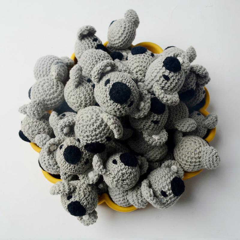 5 шт. Вязаные бусины Животное Кролик Жевательные бусины DIY Деревянные Бусины для прорезывания зубов Вязание Бусины Украшения Кроватка Сенсорная игрушка Грызунок для ребенка