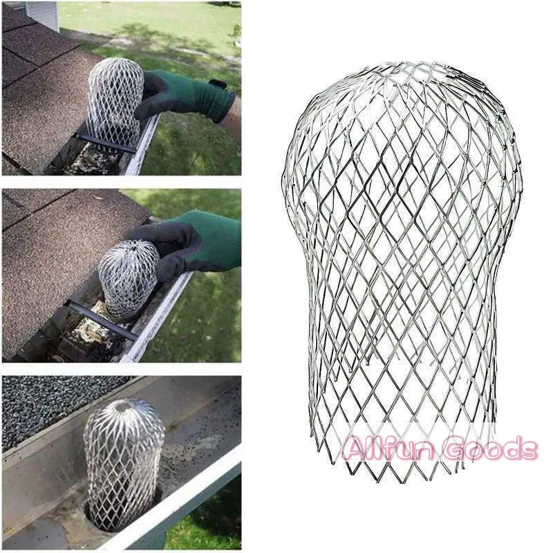 [TG835]Aluminum Alloy Drain Pipe Mesh Filter Anti-Clogging Leaf Filter For Round Square Pipes Prevents Clogging From Leaves