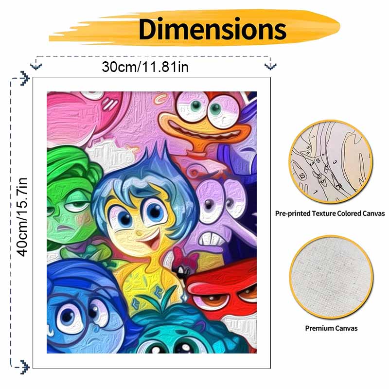 Disney Inside Out digital oil painting diy handpainted coloring painting home decoration gift wall art character room decor craft set
