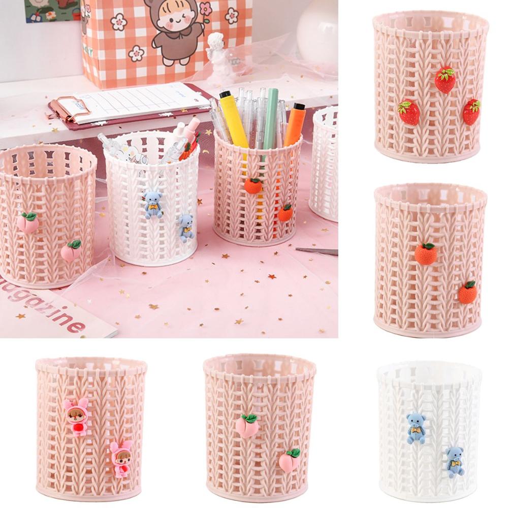 New Cartoon Student Stationery Desktop Organize Storage Tool Pen Holder Makeup Brush Storage
