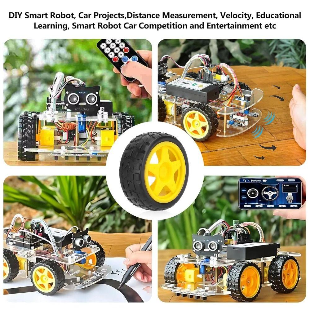 Magnetic TT Motor Tire Wheel 3-6V Dual Shaft Gear Motor DC Electric Motor Arduino Smart Car