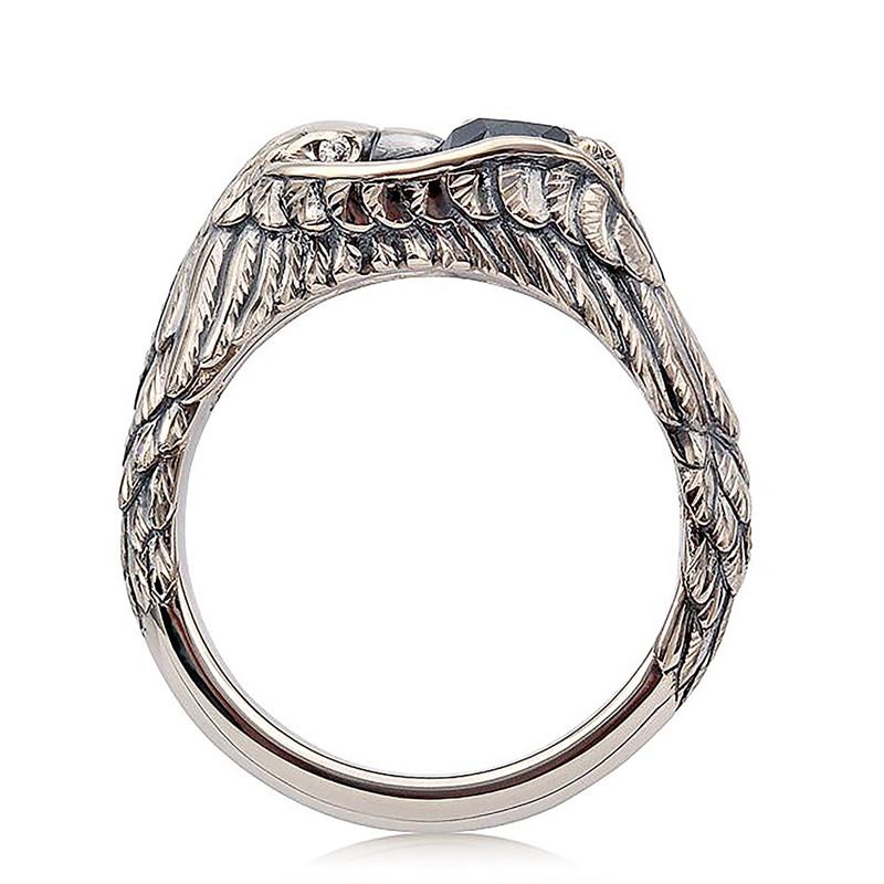 Кольцо Huitan Personality Feather Ring Black Eagle Animal Finger Accessories Hip Hop Cool Girls Rings Surprise Gift Jewelry Drop Ship