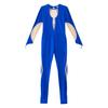 Kids Girls Shiny Gymnastics Unitard Bodysuit Long Sleeve Back Keyhole Mesh Patchwork Ice Skating Jumpsuit