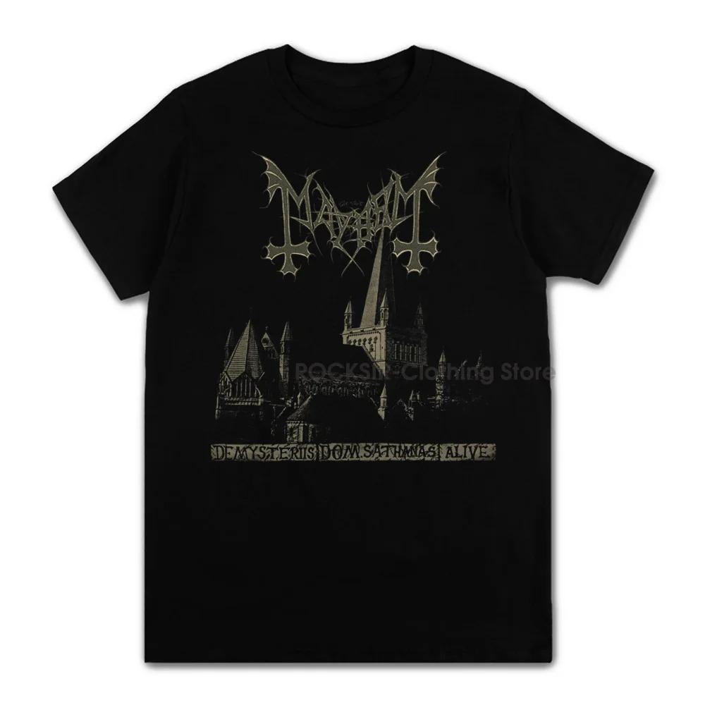 Рэпер Mayhem Death Metal Крутая футболка Мужская Женская Футболки Оверсайз 2022 Лето Короткий Рукав Мода Хлопковые Футболки Топы XS-3XL