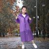 Children Raincoat Convenient Portable Drawstring Design Rainproof Long Kids Hooded Poncho Outdoor Supply