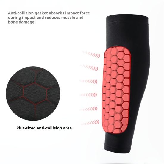1Pc/2Pcs Soccer Shin Guards Calf Compression Sleeves with Honeycomb Pads Shin Splint Supports