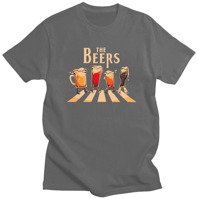 Мужская футболка на заказ The Beers 100% Хлопок Модные Футболки Футболка Приталенная Одежда Подарок