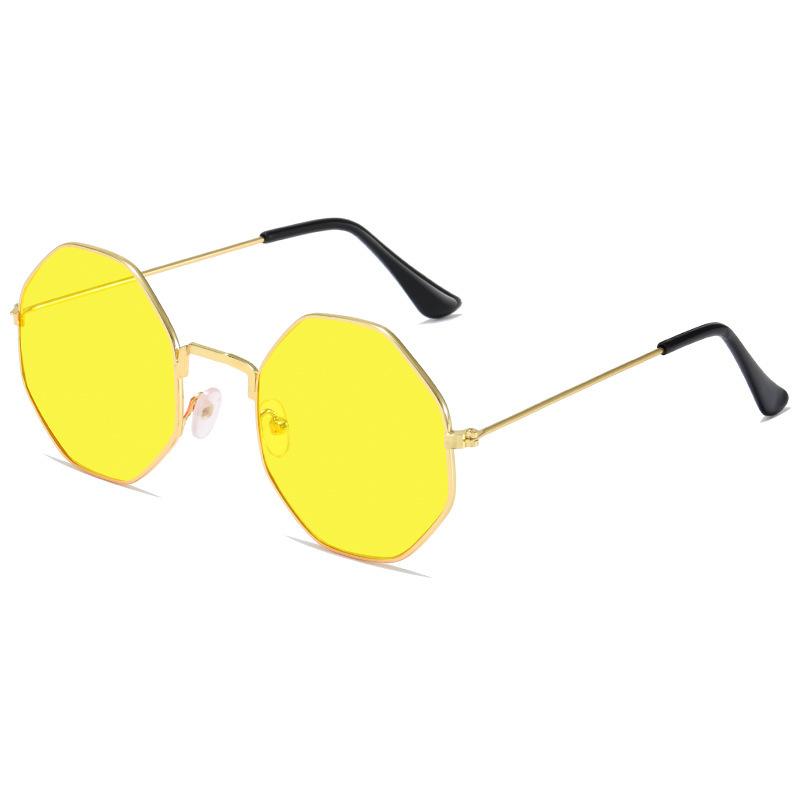 Vintage Star Octagonal Polygon Jelly Sunglasses Men And Women Marine Sunglasses