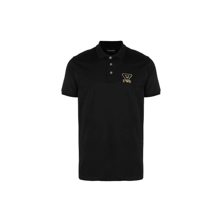 EMPORIO ARMANI Polo Shirts Men's Black Moderate 3K1FCQ-1JTUZ-0999