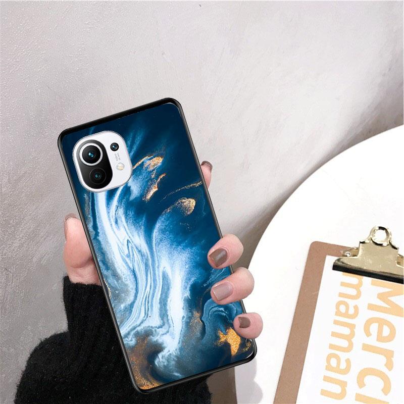Чехол для телефона 'Мрамор темно-синий' для Xiaomi 12 Mi 10T 11T 11 Pro 10 10T 11 lite 10pro 11Ultra Poco X3 Pro Poco F3 M3
