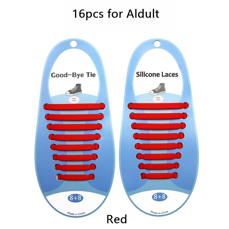 16pcs/Set Fashion Unisex Women Men Athletic Running No Tie Shoelaces Elastic Silicone Shoe Lace All Sneakers Fit Strap