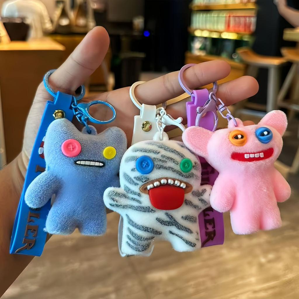 Cross-border Q version blind box series dolls funny doll model ornaments with keychain